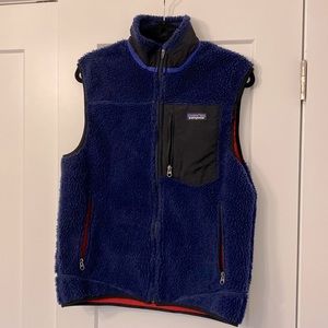Navy blue Patagonia fleece vest size M